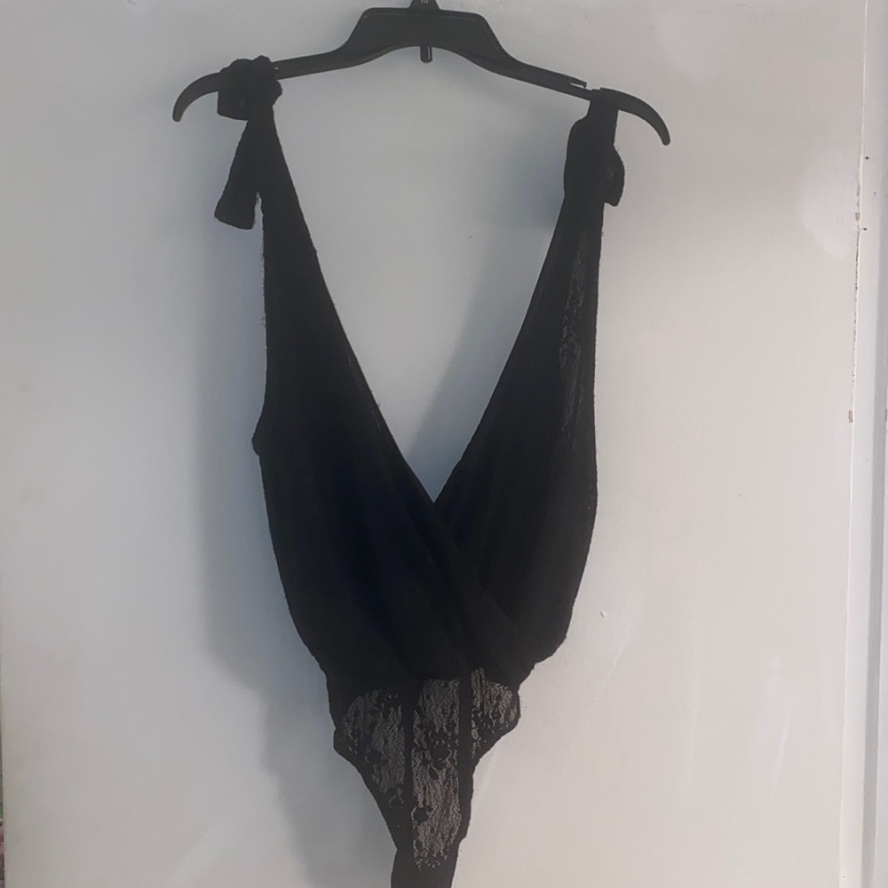 FREE PEOPLE Lace thong bodysuit